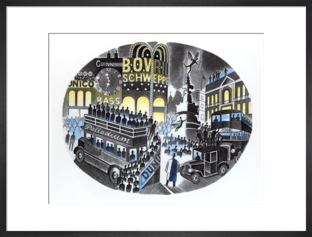 Piccadilly Circus on Boat Race Night - Art print