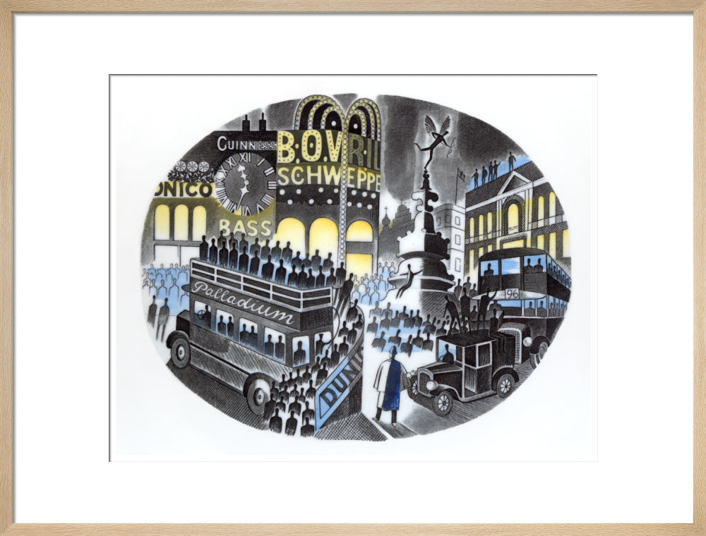 Piccadilly Circus on Boat Race Night - Art print