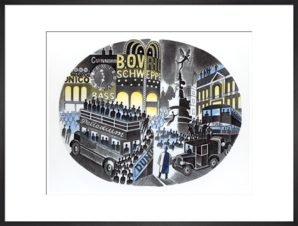 Piccadilly Circus on Boat Race Night - Art print