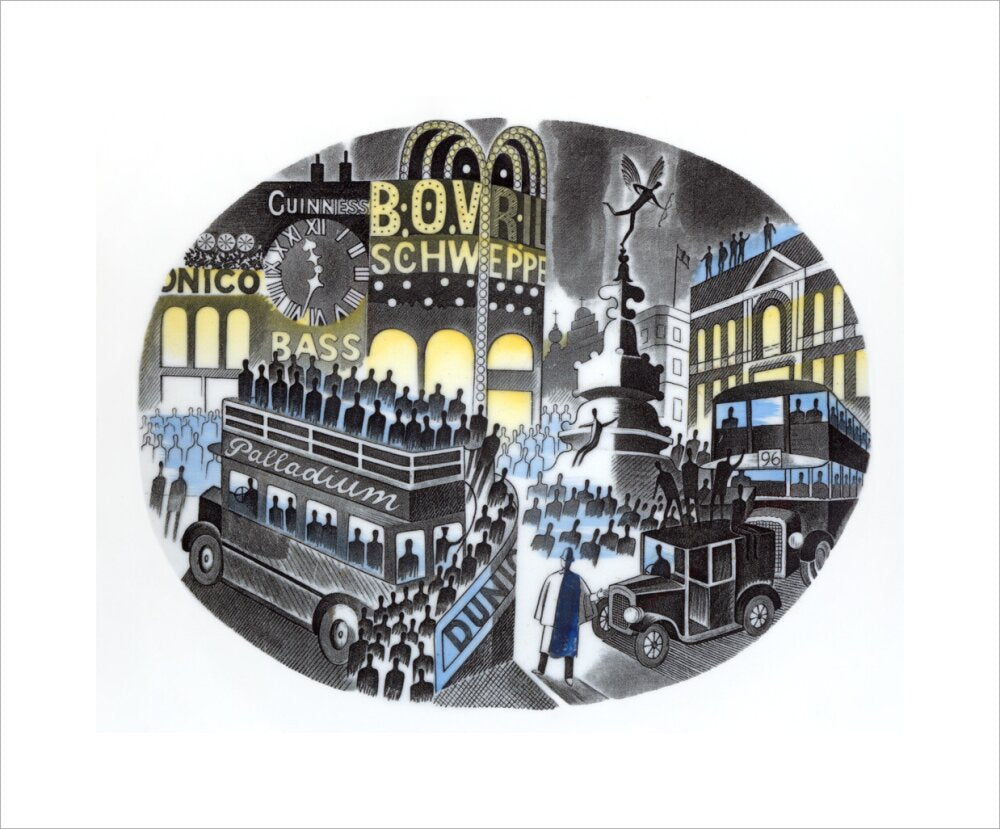 Piccadilly Circus on Boat Race Night - Art print