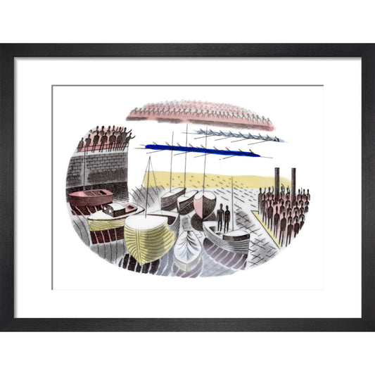 The Two Boats on Boat Race Day - Art print