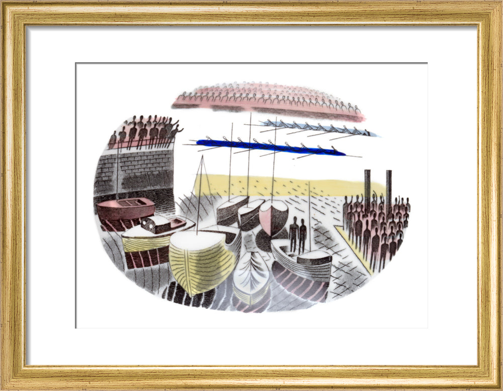 The Two Boats on Boat Race Day - Art print