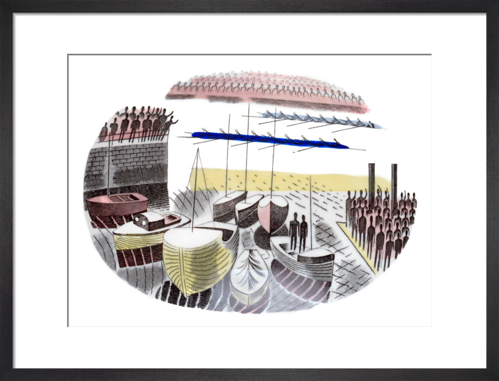 The Two Boats on Boat Race Day - Art print