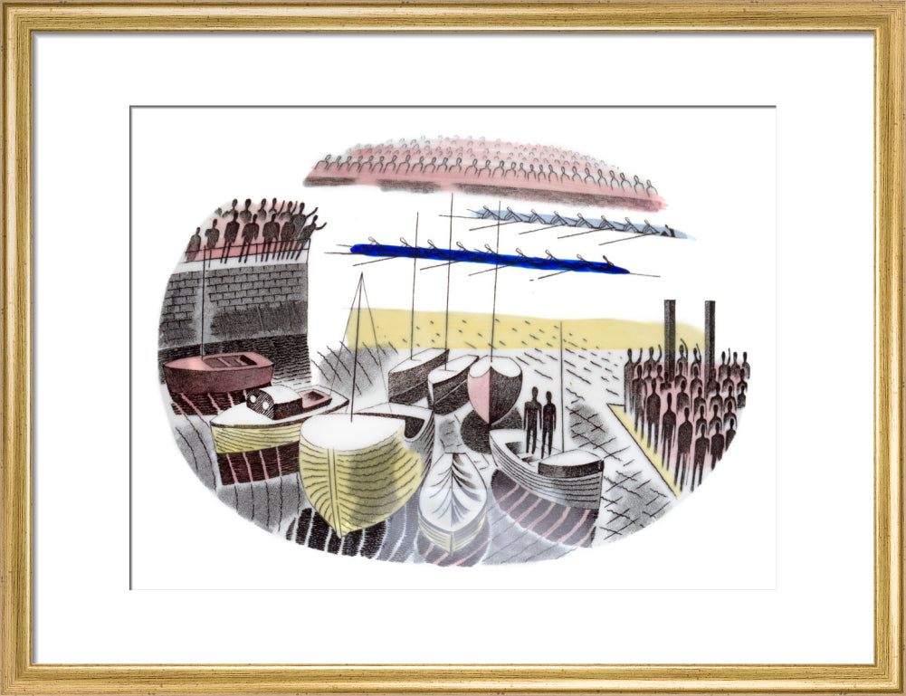 The Two Boats on Boat Race Day - Art print