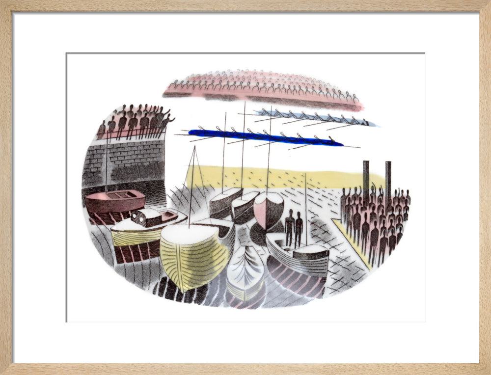 The Two Boats on Boat Race Day - Art print