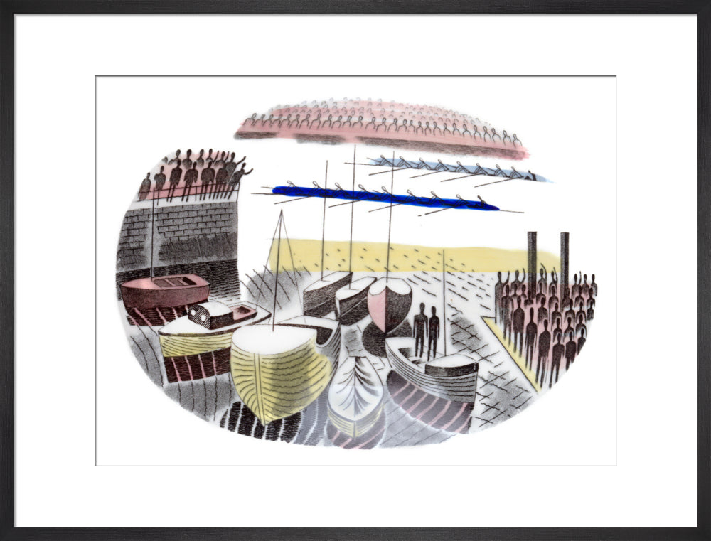 The Two Boats on Boat Race Day - Art print