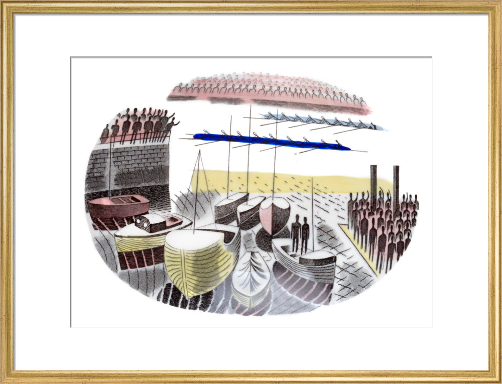 The Two Boats on Boat Race Day - Art print