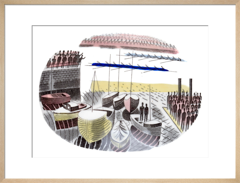 The Two Boats on Boat Race Day - Art print