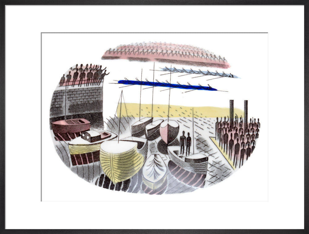 The Two Boats on Boat Race Day - Art print
