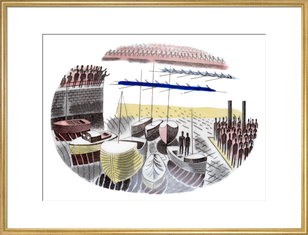 The Two Boats on Boat Race Day - Art print