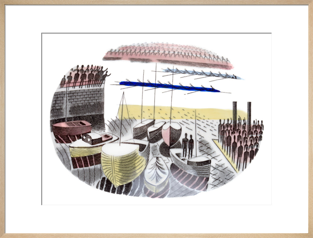 The Two Boats on Boat Race Day - Art print