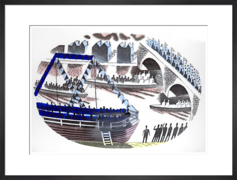 Spectators in Boats on Boat Race Day - Art print