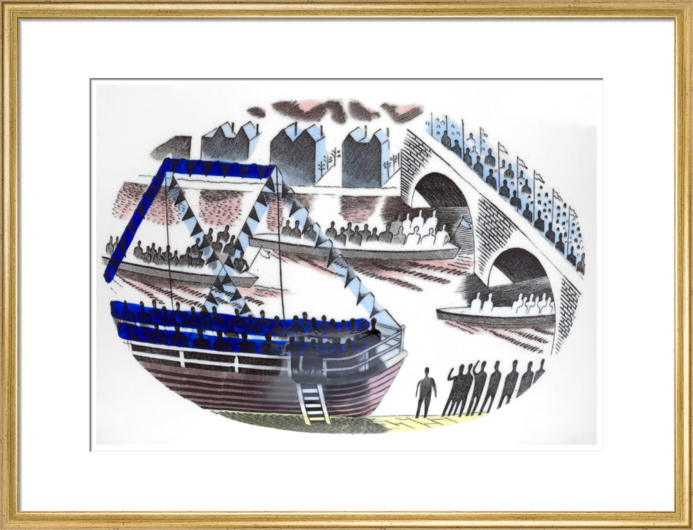 Spectators in Boats on Boat Race Day - Art print