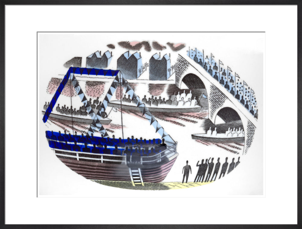 Spectators in Boats on Boat Race Day - Art print