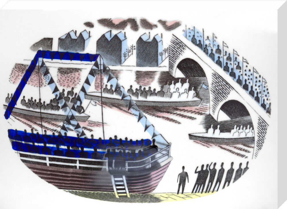 Spectators in Boats on Boat Race Day - Art print