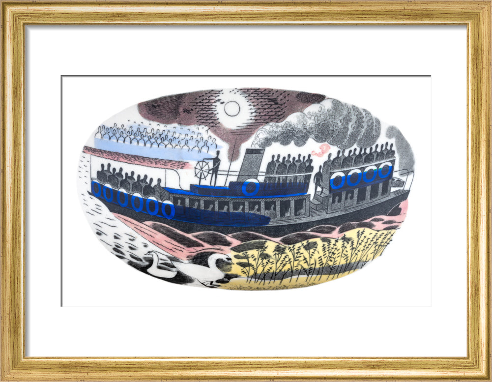Steam Boat on Boat Race Day - Art print