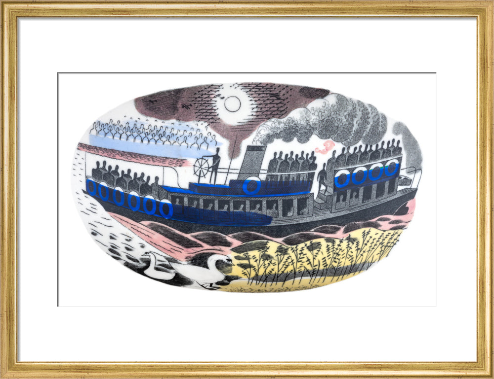 Steam Boat on Boat Race Day - Art print