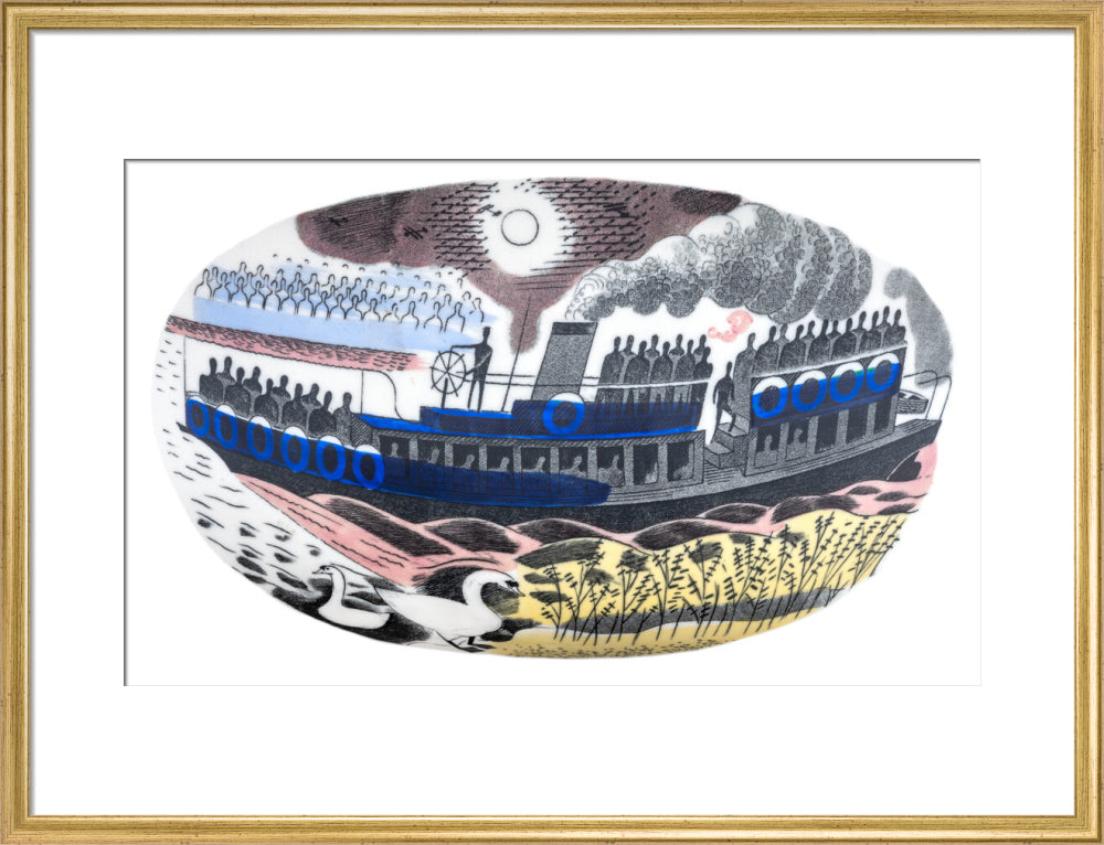 Steam Boat on Boat Race Day - Art print