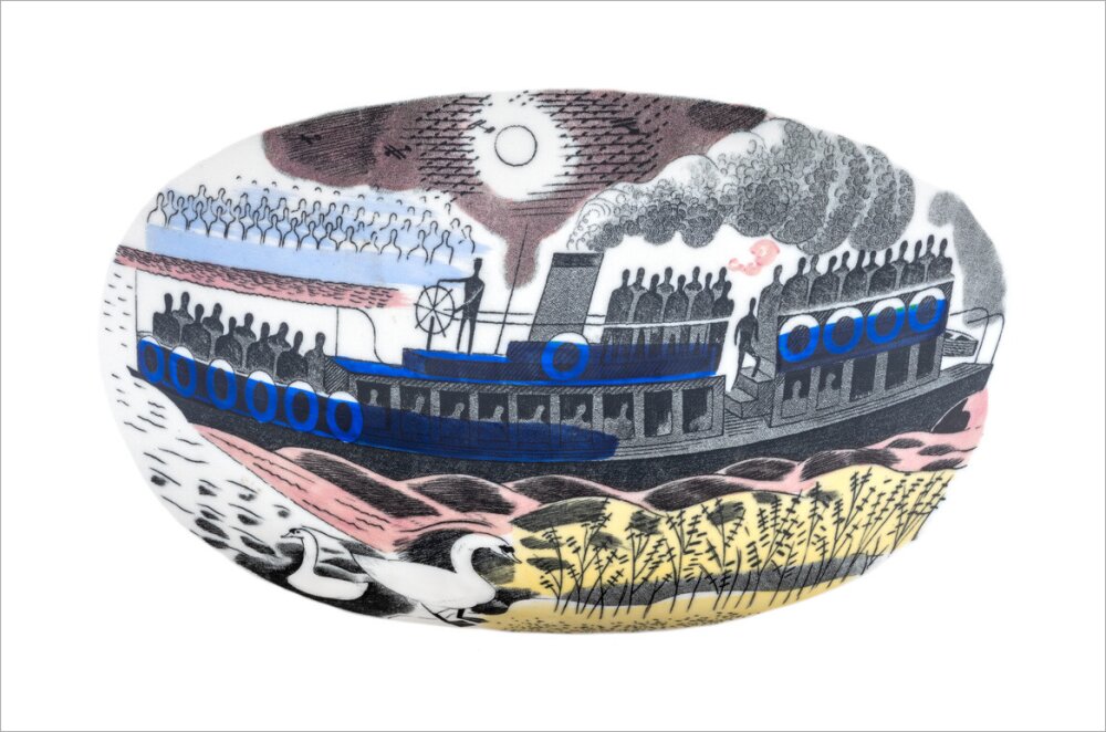 Steam Boat on Boat Race Day - Art print