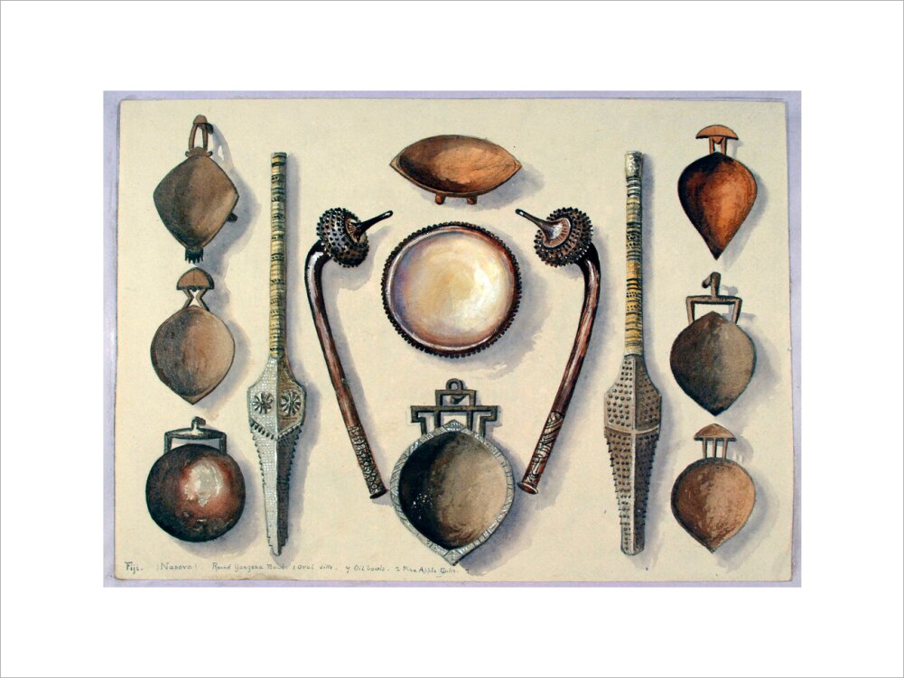 Bowls with four clubs - Art print