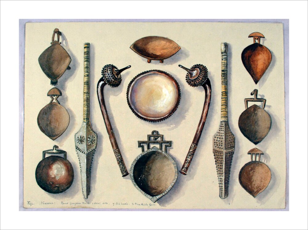 Bowls with four clubs - Art print