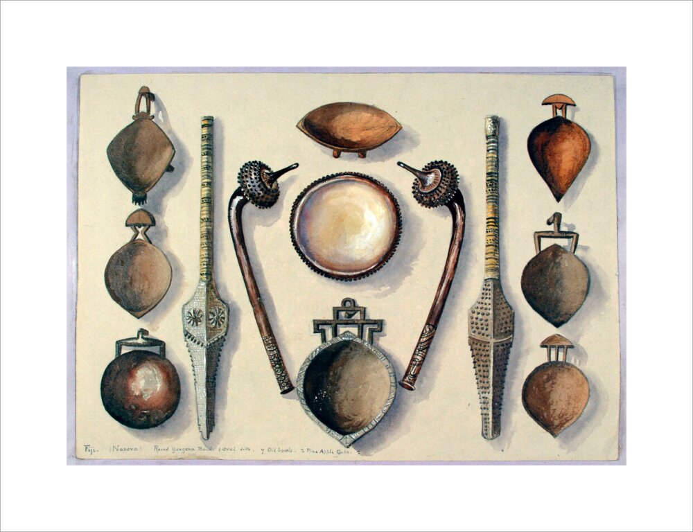 Bowls with four clubs - Art print