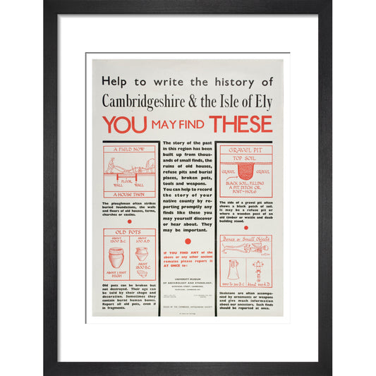 Cambridge and Ely Information poster - Art print
