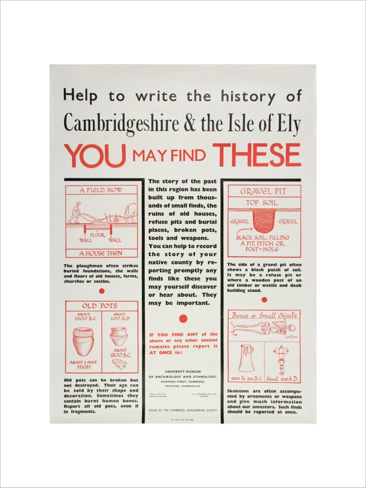 Cambridge and Ely Information poster - Art print