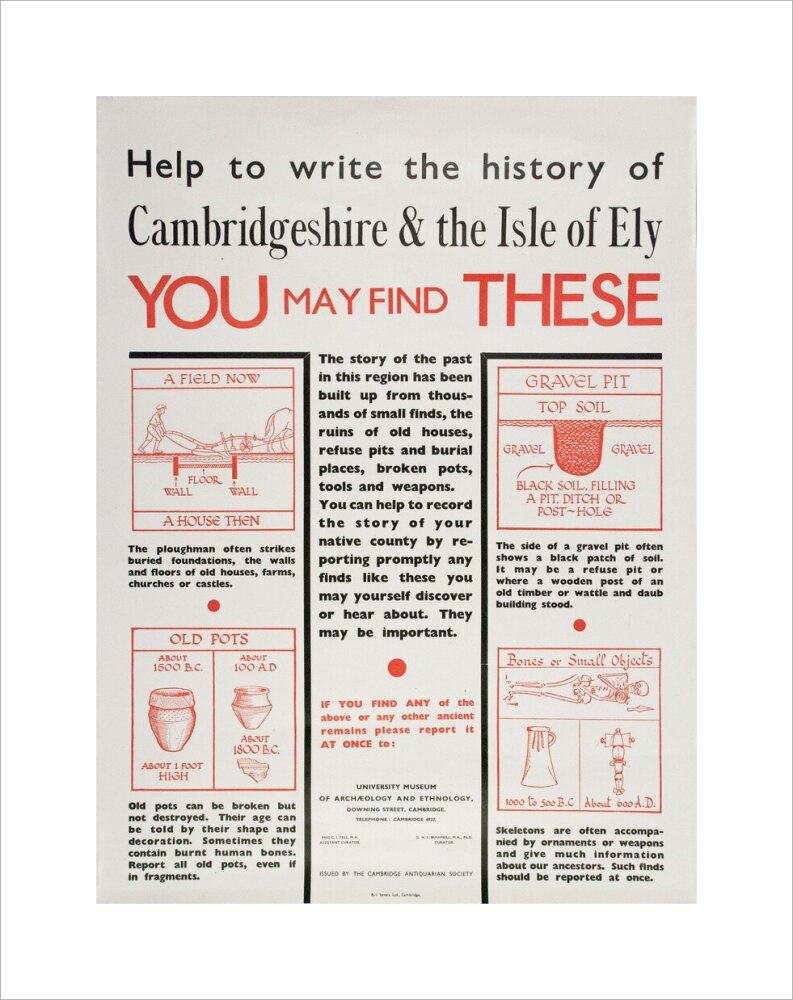 Cambridge and Ely Information poster - Art print