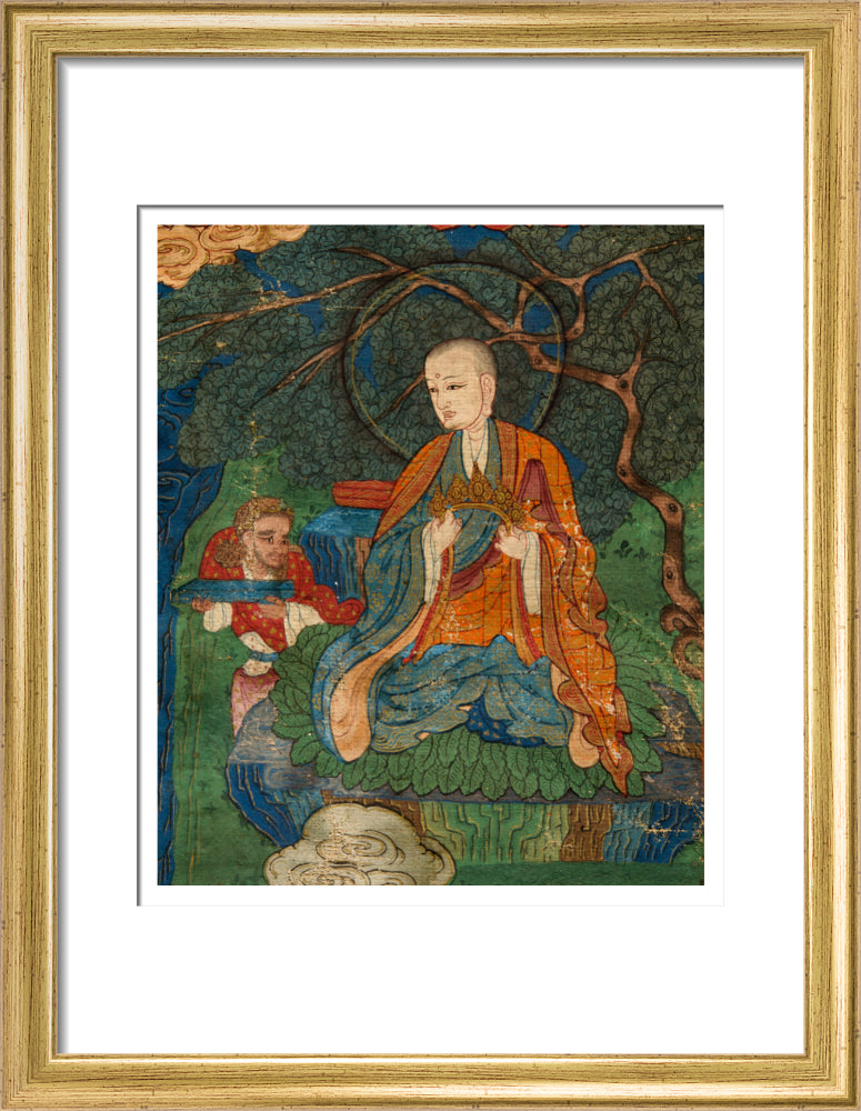 Thangka of Buddha preaching the dharma - Art print