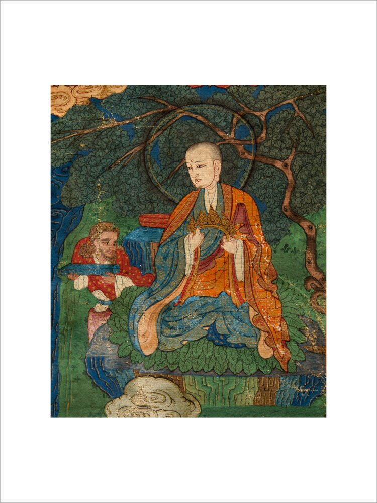 Thangka of Buddha preaching the dharma - Art print