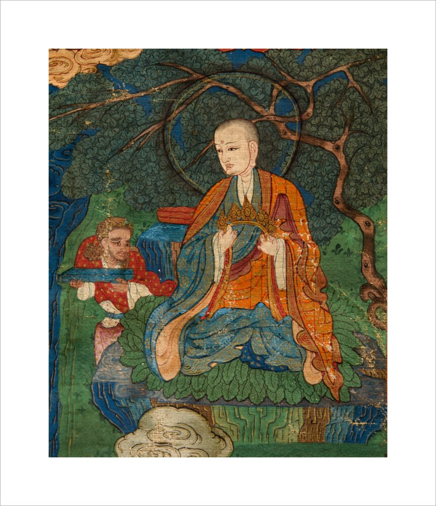 Thangka of Buddha preaching the dharma - Art print