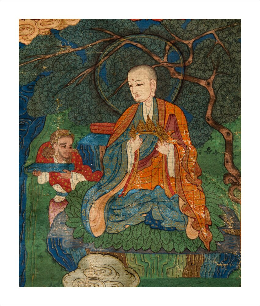 Thangka of Buddha preaching the dharma - Art print