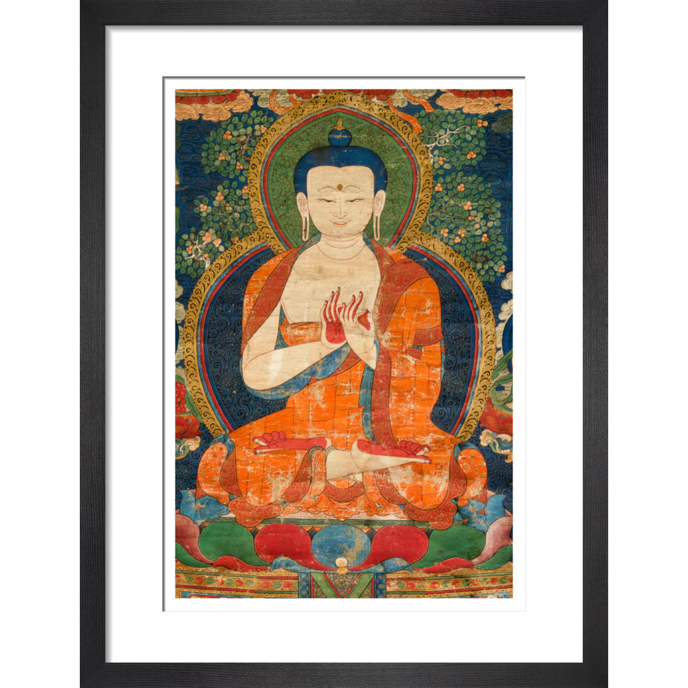 Thangka of Buddha preaching the dharma - Art print