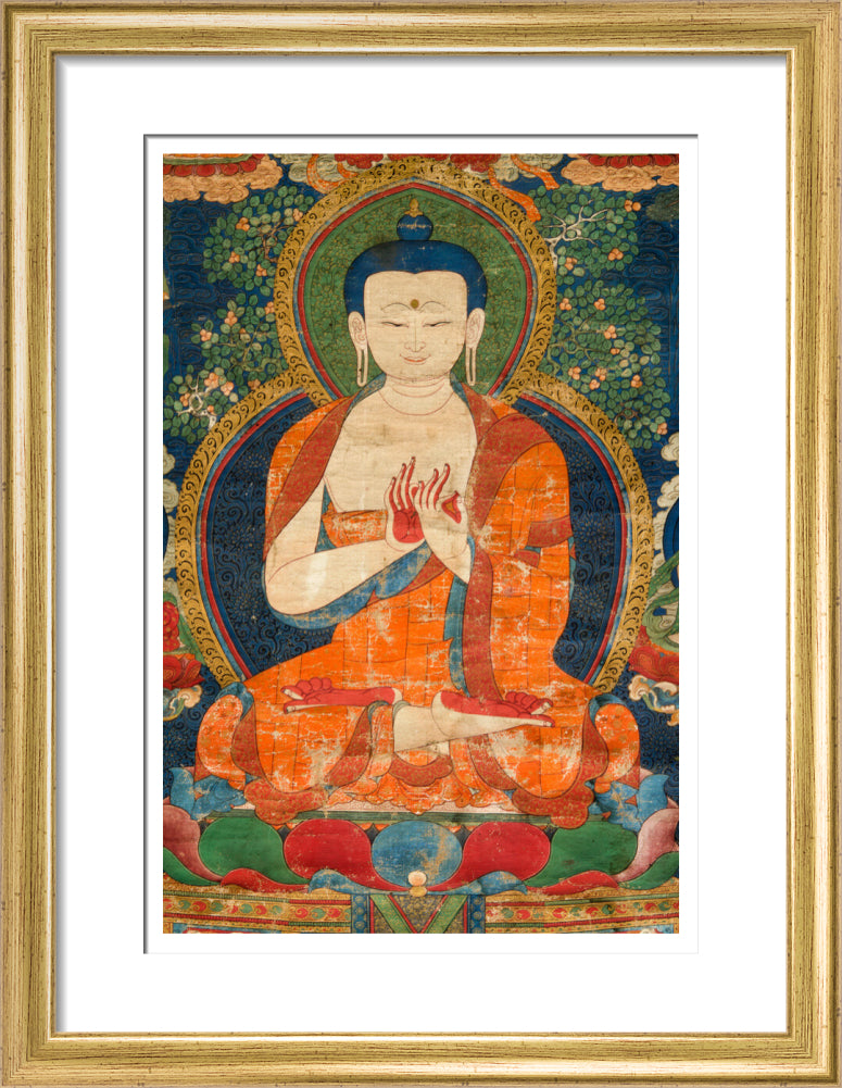 Thangka of Buddha preaching the dharma - Art print