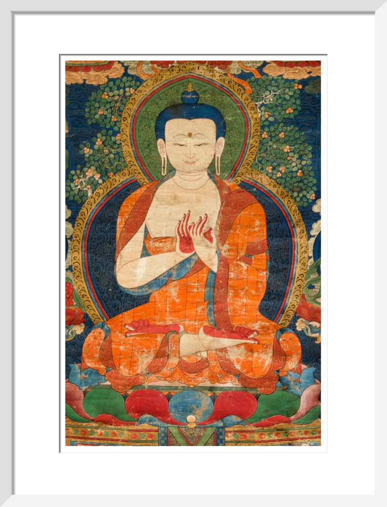 Thangka of Buddha preaching the dharma - Art print