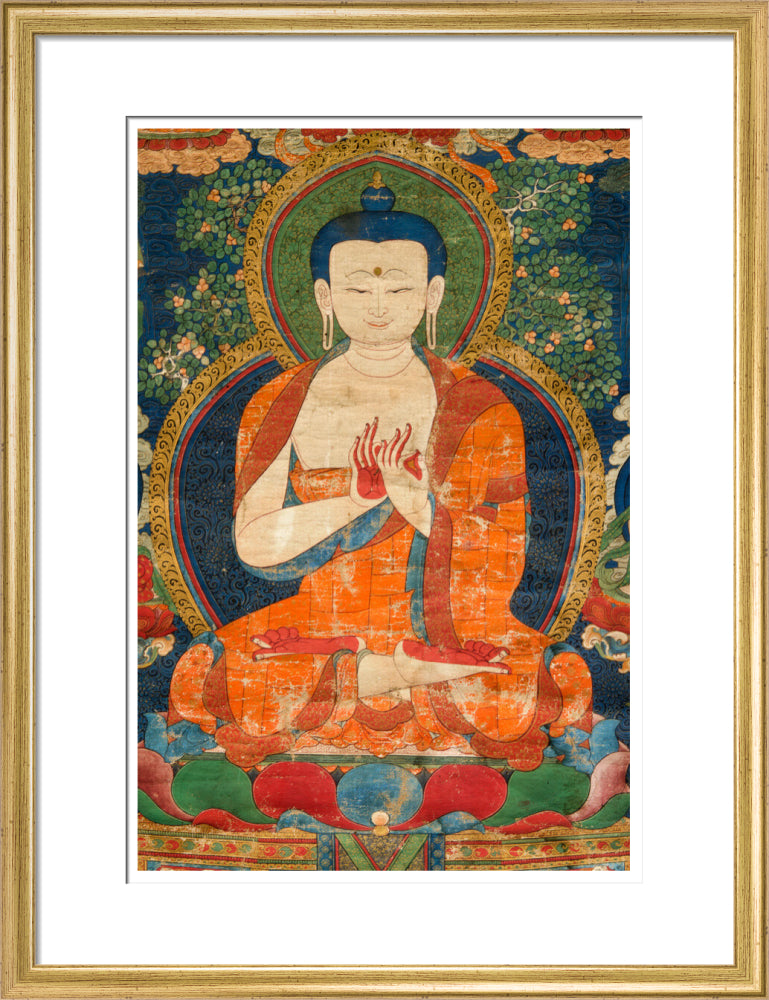 Thangka of Buddha preaching the dharma - Art print
