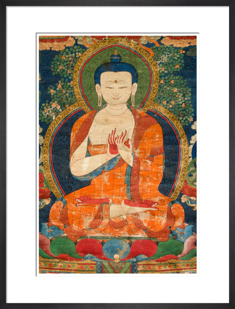 Thangka of Buddha preaching the dharma - Art print