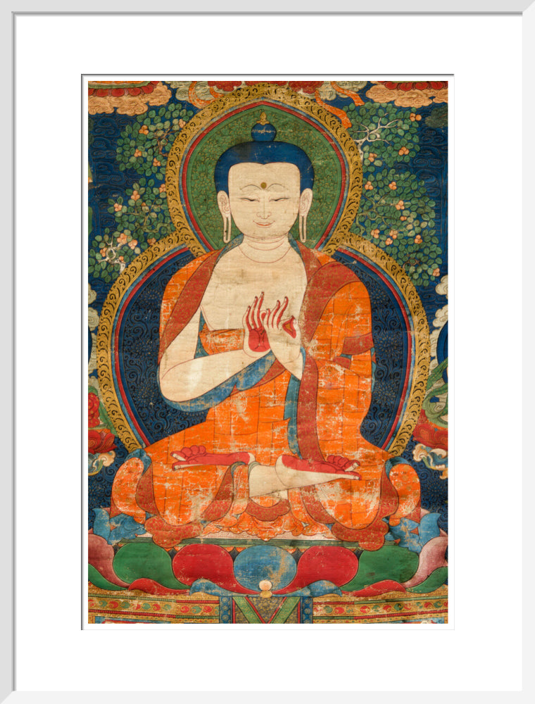 Thangka of Buddha preaching the dharma - Art print