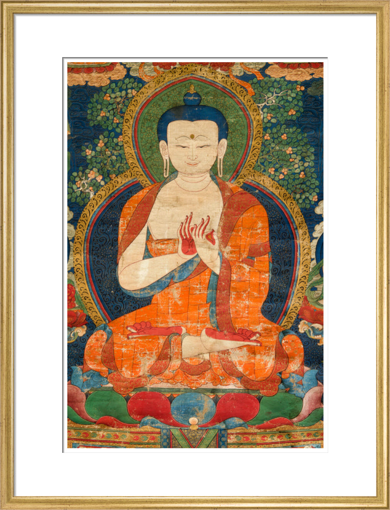 Thangka of Buddha preaching the dharma - Art print