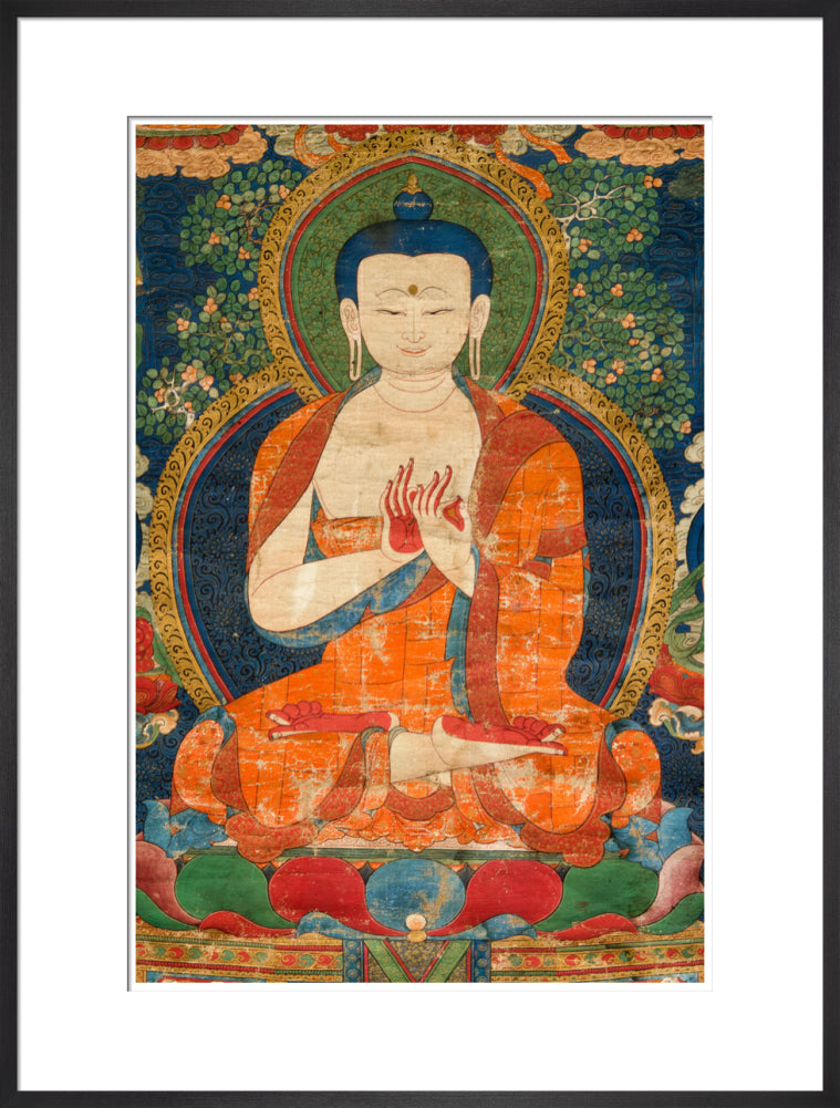 Thangka of Buddha preaching the dharma - Art print