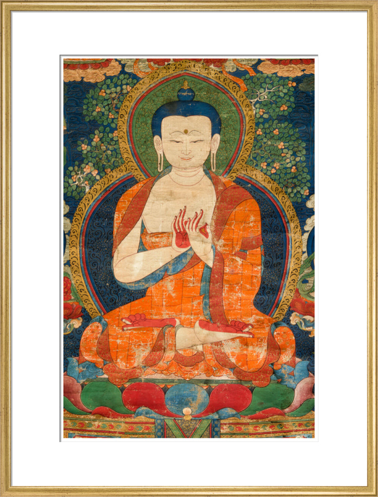 Thangka of Buddha preaching the dharma - Art print