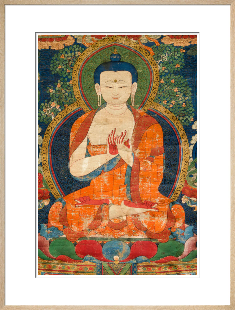 Thangka of Buddha preaching the dharma - Art print