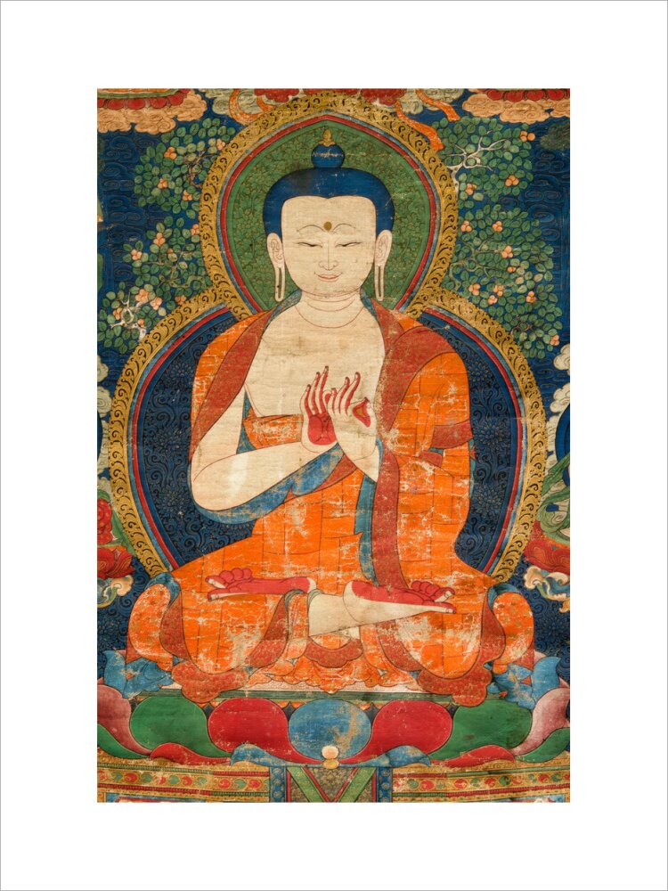 Thangka of Buddha preaching the dharma - Art print