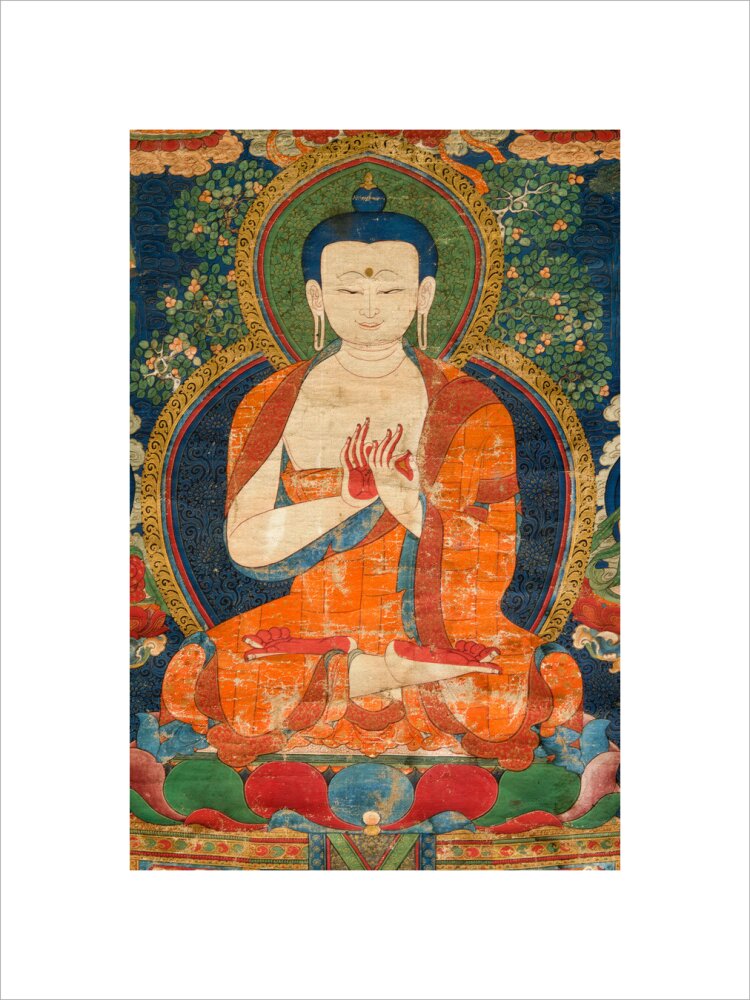Thangka of Buddha preaching the dharma - Art print