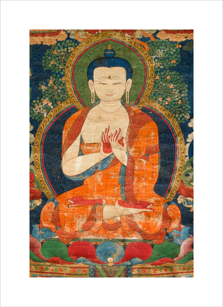 Thangka of Buddha preaching the dharma - Art print