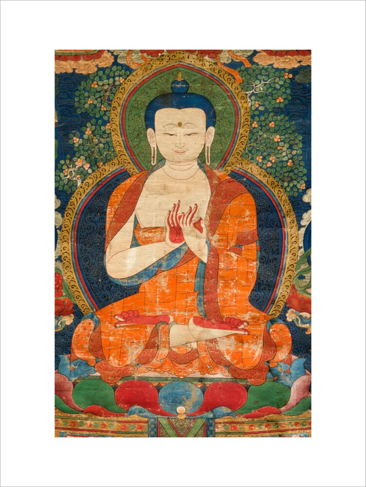 Thangka of Buddha preaching the dharma - Art print