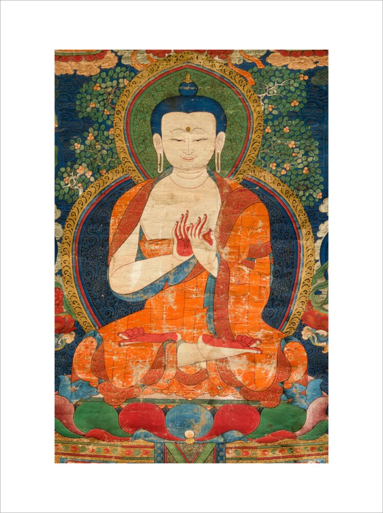 Thangka of Buddha preaching the dharma - Art print
