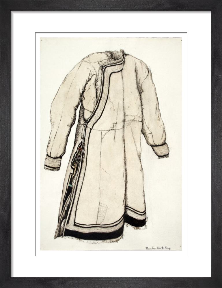 Paintings and drawings of Mongolian clothing - Art print