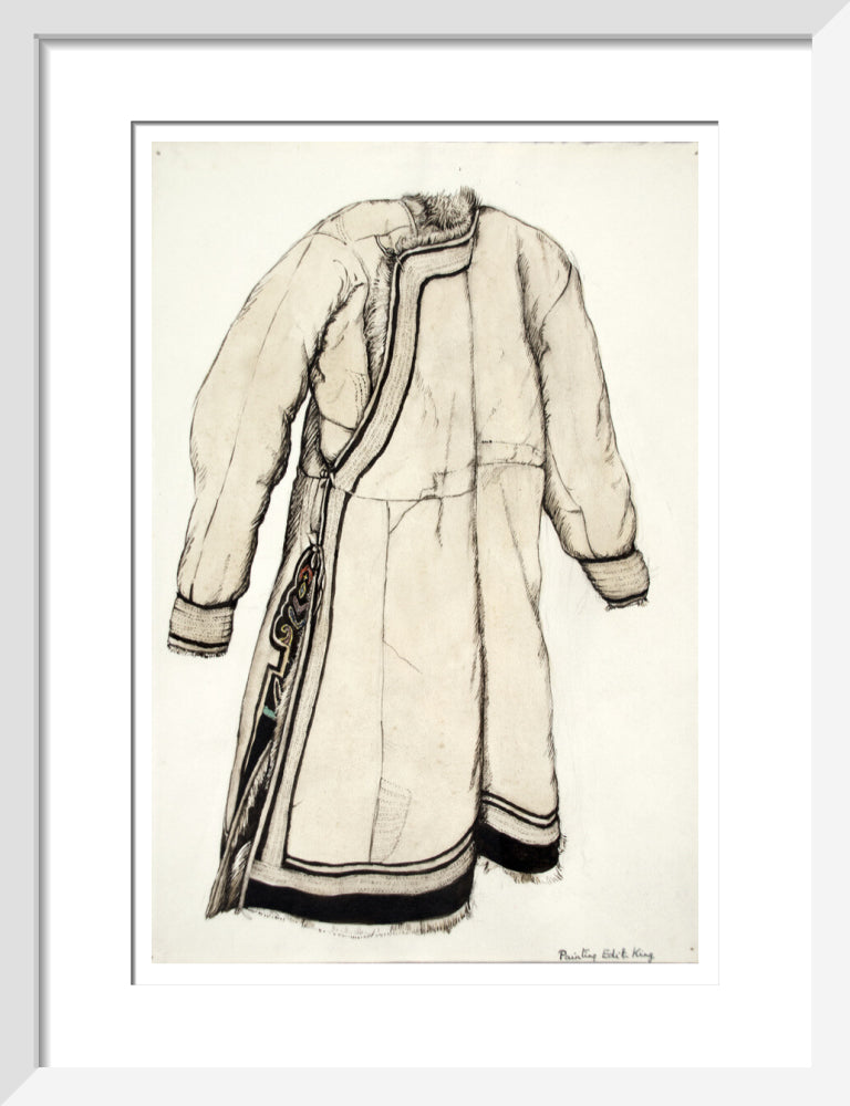 Paintings and drawings of Mongolian clothing - Art print